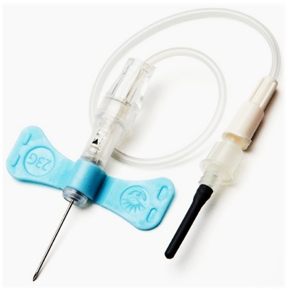 Aguja pericraneal con adaptador de 23 G x ¾