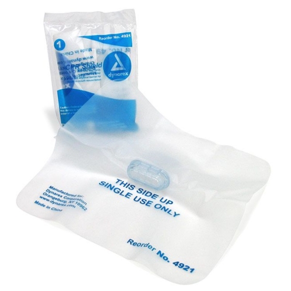 Protector facial para RCP con válvula unidireccional